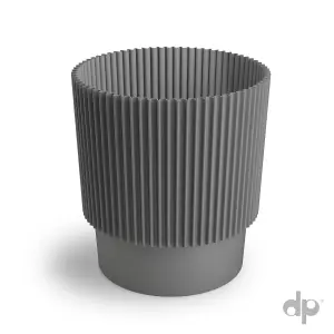 Plant Pots Flower Planter 3 Colours 3 sizes Plastic Pot Modern Elegant Grey W15cm x H18cm