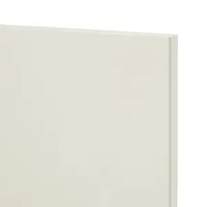 GoodHome Stevia Gloss cream Slab Highline Cabinet door (W)150mm (H)715mm (T)18mm