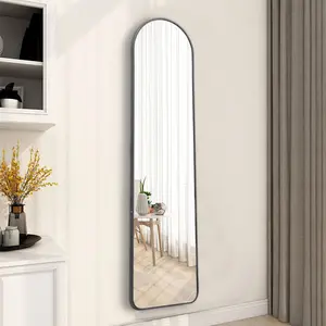 Lourinda Metal Framed Full Length Mirror in Black 150 cm H x 50 cm W