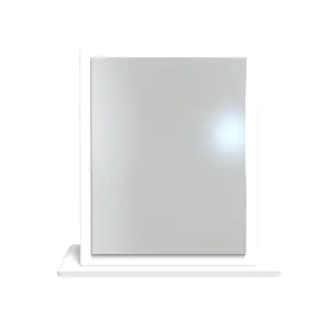 Turin Mirror in Grey Gloss & White (Ready Assembled)