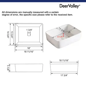 Ally 475mm x 375mm Ceramic Rectangular Countertop Basin Bathroom Sink White