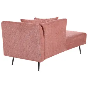 Right Hand Fabric Chaise Lounge Red RIOM