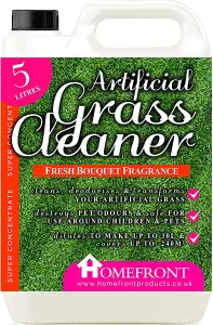 Homefront Artificial Grass Cleaner - Cleans and Sanitises Artificial Grass to Remove Germs, Stains, Odours, & Urine. Bouquet 5L