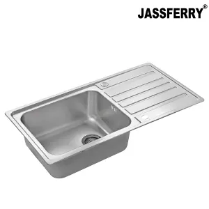 JASSFERRY Kitchen Sink Welding Stainless Steel Bowl Reversible Drainer, 1000 X 500 mm