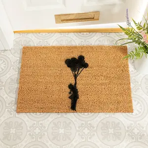 Flying Balloon Girl Doormat - Regular 60x40cm