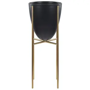 Elevated Plant Pot LEFKI Metal Black