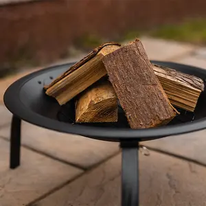 21" Round Metal Firepit Garden Log Burner