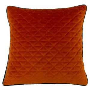 Paoletti Quartz Quilted Velvet Feather Rich Cushion