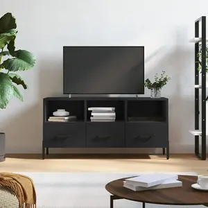 Berkfield TV Cabinet Black 102x36x50 cm Engineered Wood