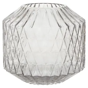 Interiors by Premier Brice Large Grey Glass Vase