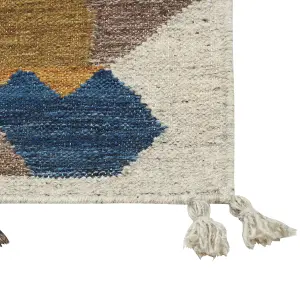 Wool Kilim Area Rug 200 x 300 cm Multicolour ARZAKAN