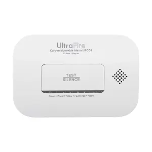 UltraFire UBCO1 10 Year Life Carbon Monoxide Alarm - 10 Year Warranty