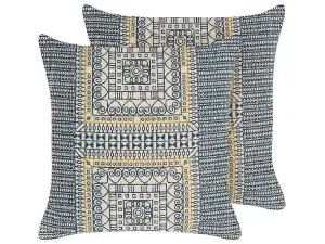 Throw Cushion SIDI Cotton 50 x 50 cm Geometric Copper