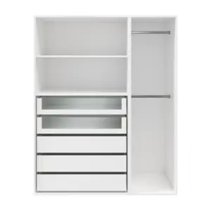 GoodHome Atomia Freestanding White Particle board Wardrobe, clothing & shoes organiser (H)1875mm (W)1500mm (D)580mm