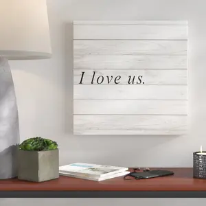 I Love Us Square - Wrapped Canvas Print 76cm H x 76cm W x 4cm D