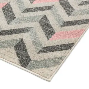 Colt CL09 Chevron Rugs in Pink by Asiatic - 120x170cm