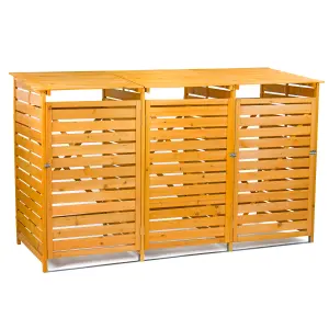 KCT Wooden Wheelie Bin Store Outdoor Storage - Triple ( 3 x 240L)