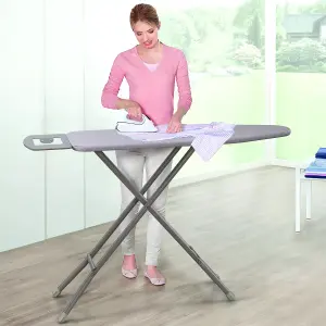 COSTWAY Full Size Ironing Board with Iron Rest Foldable 4-Layer Iron Table