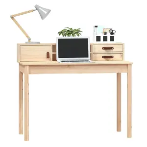 Berkfield Desk 110x50x93 cm Solid Wood Pine