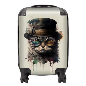 Cat And Hat Splashart Suitcase - Mini Cabin