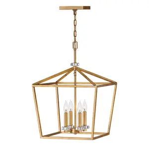 Luminosa Hinkley Stinson Lanterns Pendant Ceiling Light Distressed Brass