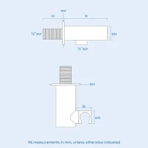 Nes Home Round Chrome Handheld Handset Shower + Wall Elbow Outlet Bracket + 1.5M Pvc Hose