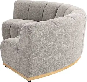 Granvia Taupe Boucle Modular Sofa, 3-Seater Curved Sofa - Daals - Sofas