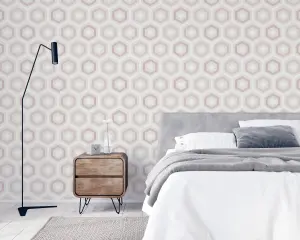 Arthouse Ikat Geo Blush Wallpaper