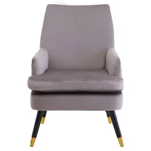 Interiors by Premier Mink Velvet Armchair, Built to Last lounge chair, Easy to Maintain Velvet Chair, Reliable Armchair