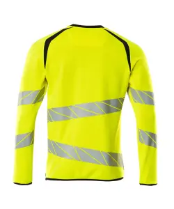 Mascot Accelerate Safe Modern Fit Sweatshirt (Hi-Vis Yellow/Dark Navy)  (X Small)