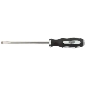 Draper 'Pound Thru' Plain Slot Soft Grip Screwdriver, 6.5 x 150mm 35183