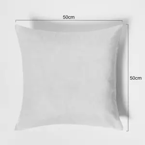 Brentfords 2 x Cushion Fillers White Hollowfibre Inner Insert Pads, 50 x 50cm