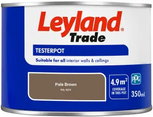 Leyland Trade Vinyl Matt Walls & Ceilings Emulsion Paint Pale Brown (RAL 8025) 350ml Tester