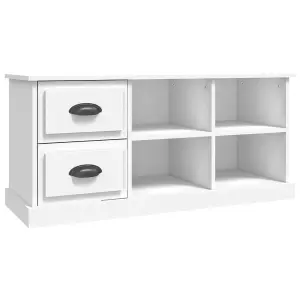 Berkfield TV Cabinet White 102x35.5x47.5 cm Engineered Wood