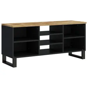 Berkfield TV Cabinet 100x33x46 cm Solid Wood Mango&Engineered Wood