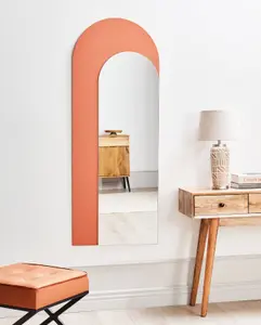 Beliani Retro Wall Mirror GROISES Orange