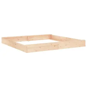 Berkfield Sandbox with Seats Square Solid Wood Pine