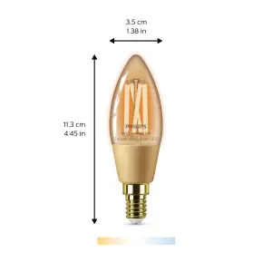 Philips WiZ SES 25W LED Cool white & warm white C35 Dimmable Light bulb