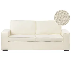 Boucle Sofa Bed Off-White VUOKATTI