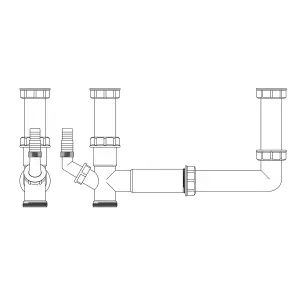 FloPlast Kitchen sink waste kit, (Dia)40mm