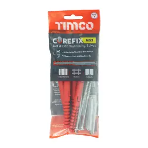 Timco - Corefix 120 Dot & Dab Wall Fixing (Size 5.0 x 120 - 4 Pieces)