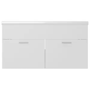 Cronius 900mm Single Bathroom Vanity with Integrated Ceramic Basin White