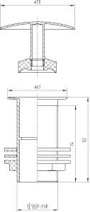 Round Free Running Basin Waste - Chrome