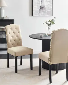 Beliani Traditional Dining Chair SHIRLEY Beige