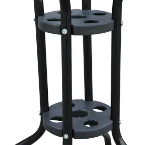 Garden Round Glass Metal Outdoor Side Table