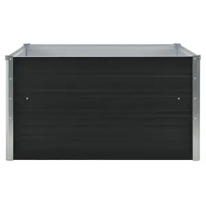 Berkfield Raised Garden Bed 100x100x45 cm Galvanised Steel Anthracite