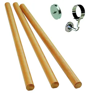 Richard Burbidge Trademark White oak Handrail kit, (L)3.6m