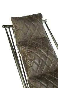 Hoxton Genuine Grey Leather Chair