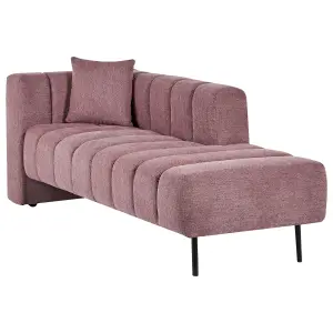 Left Hand Chaise Lounge Pink LANNILS