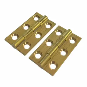 Dzina Butt Hinge 63mm x 35mm (2.5 x 1.375 Inch) Solid Brass, Pack Qty 1 Pair